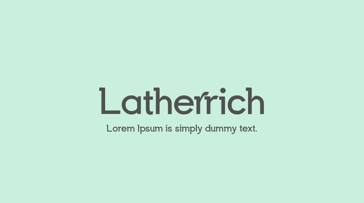 Latherrich Font