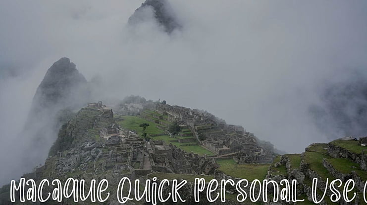 Macaque Quick Personal Use Only Font