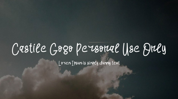 Castile Gogo Personal Use Only Font