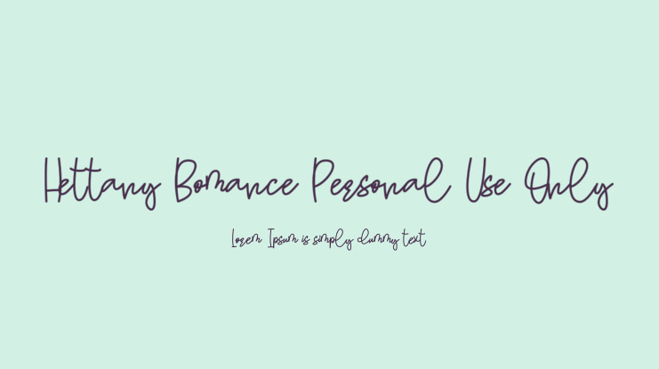 Hettany Bomance Personal Use Only Font