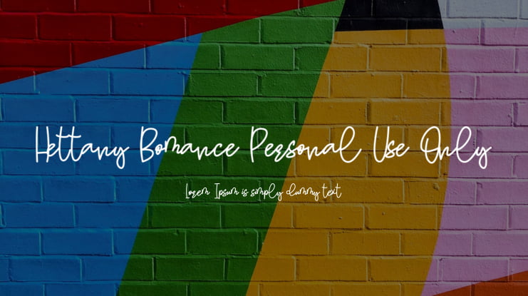 Hettany Bomance Personal Use Only Font