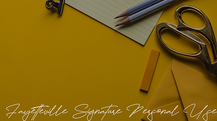 Fayetteville Signature Personal Use Only Font