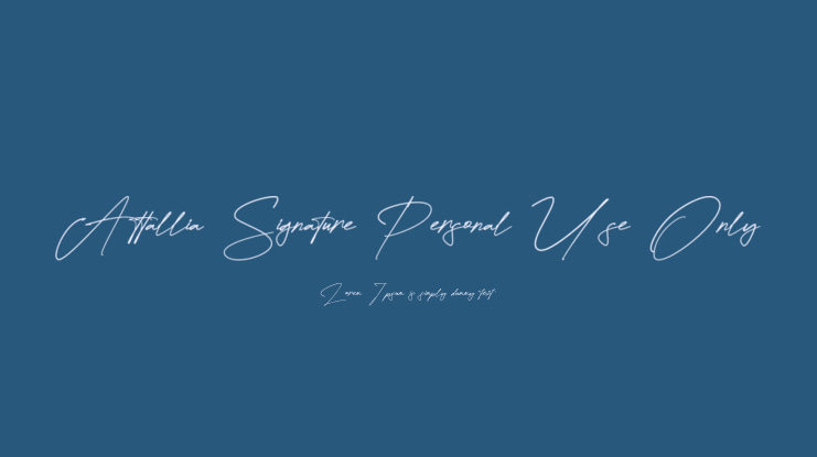 Attallia Signature Personal Use Only Font