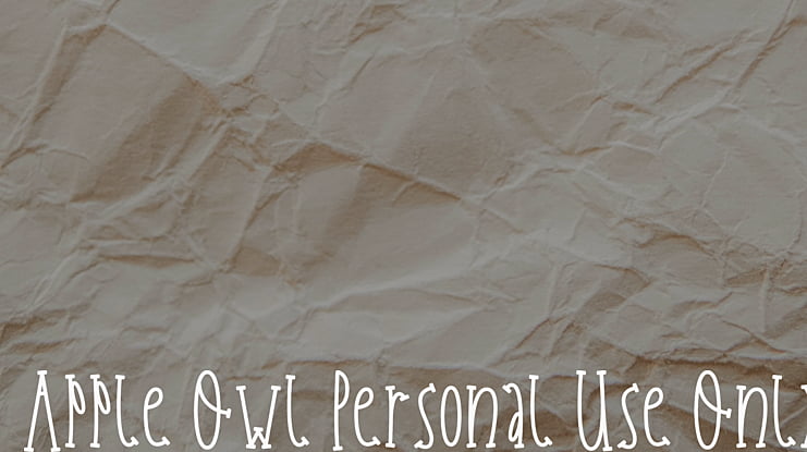 Apple Owl Personal Use Only Font