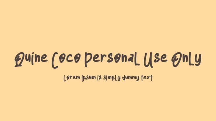 Quine Coco Personal Use Only Font