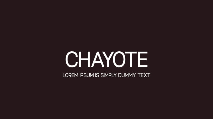 Chayote Font Family