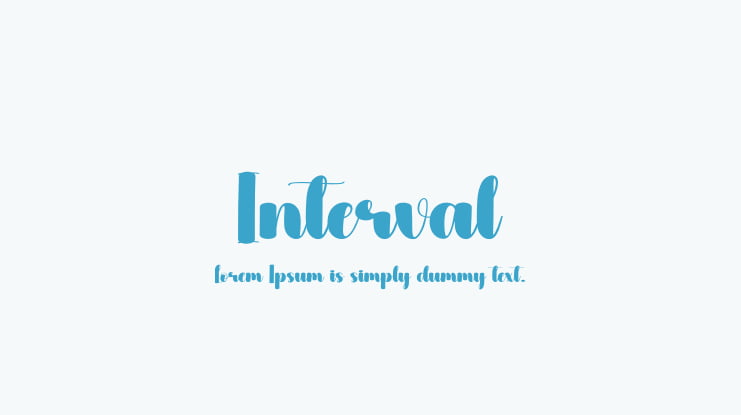 Interval Font