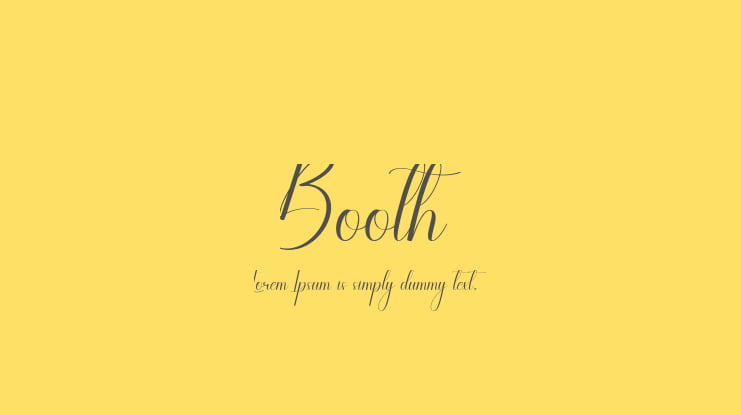 Booth Font