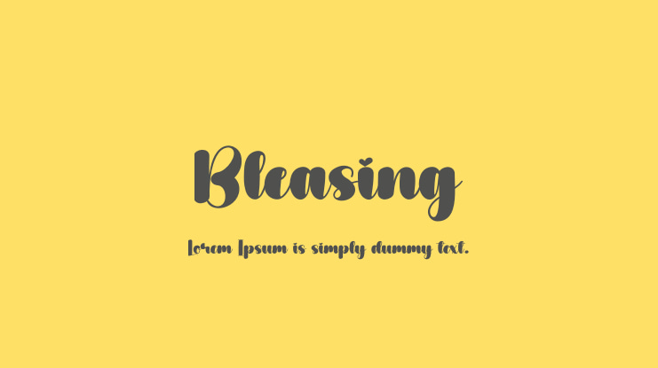 Bleasing Font