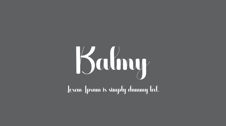 Balmy Font