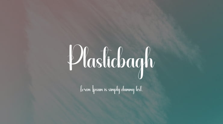 Plasticbagh Font