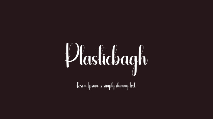 Plasticbagh Font