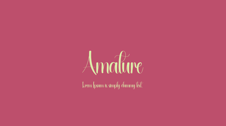 Amature Font
