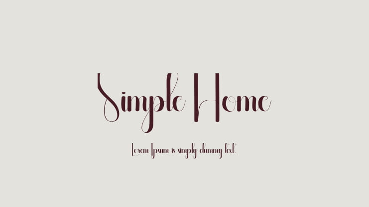 Simple Home Font