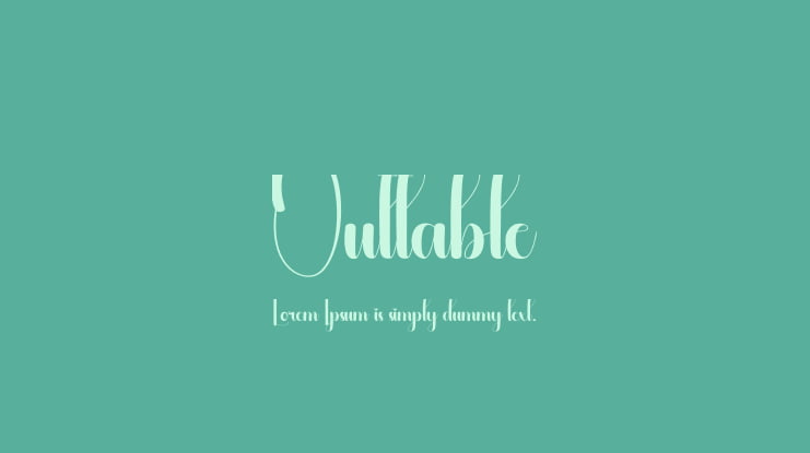 Outtable Font