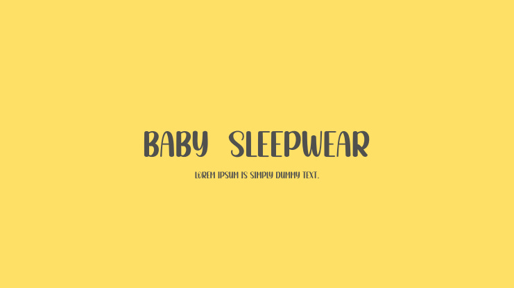 Baby  Sleepwear Font