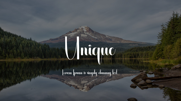 Unique Font