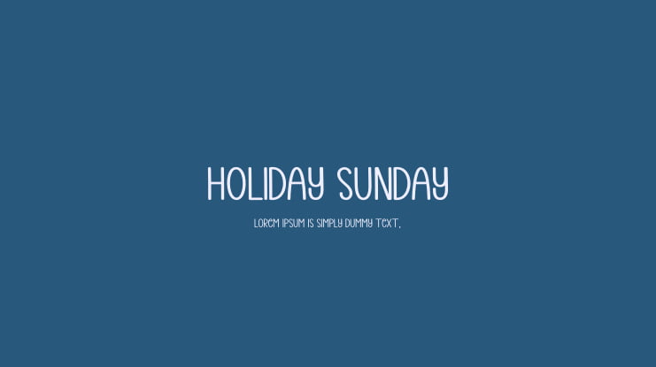 Holiday Sunday Font