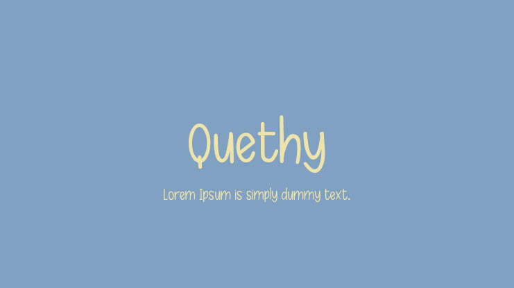 Quethy Font