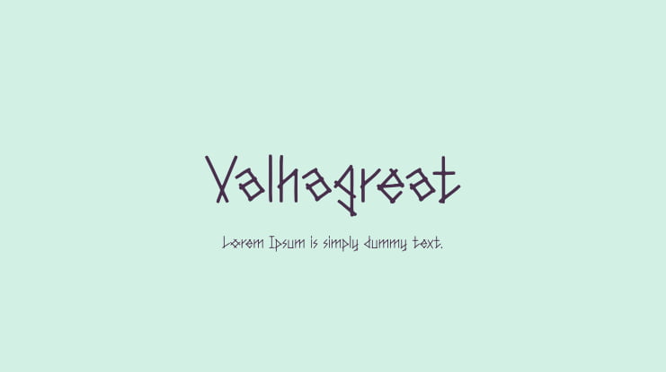 Valhagreat Font