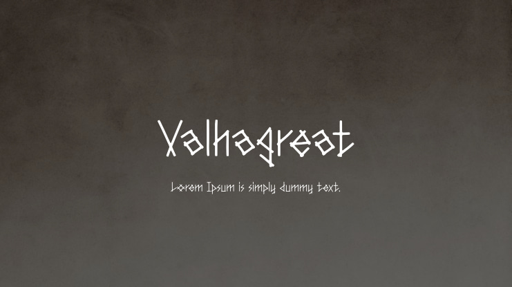 Valhagreat Font