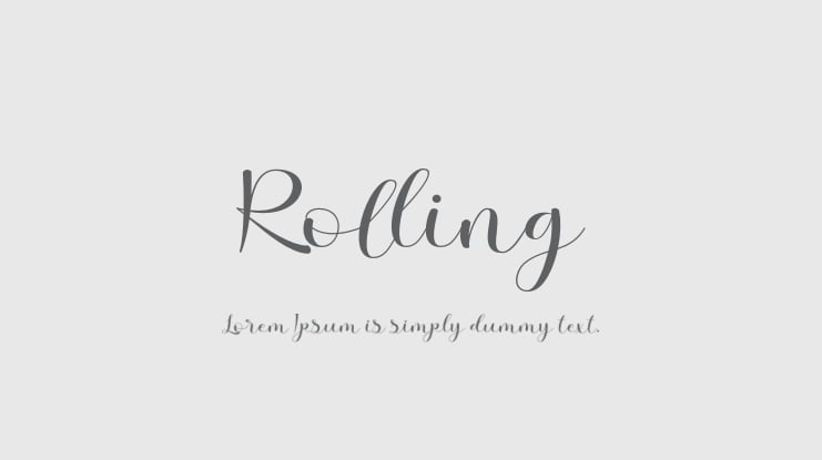 Rolling Font