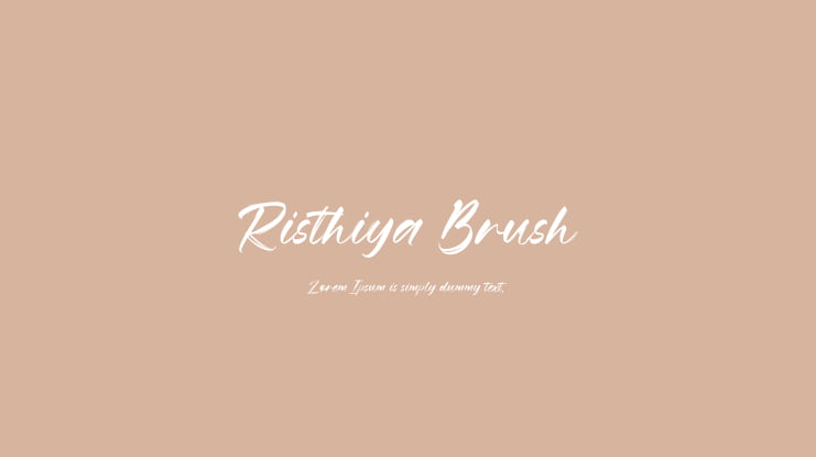 Risthiya Brush Font Family