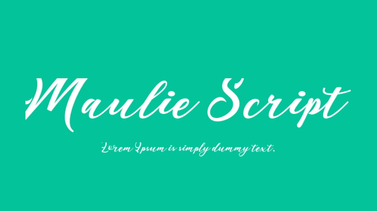 Maulie Script Font