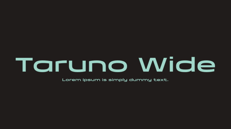 Taruno Wide Font Family