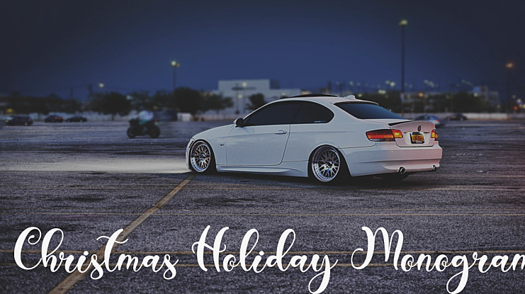Christmas Holiday Monogram Font Family