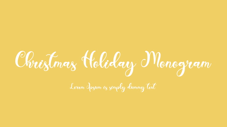 Christmas Holiday Monogram Font Family