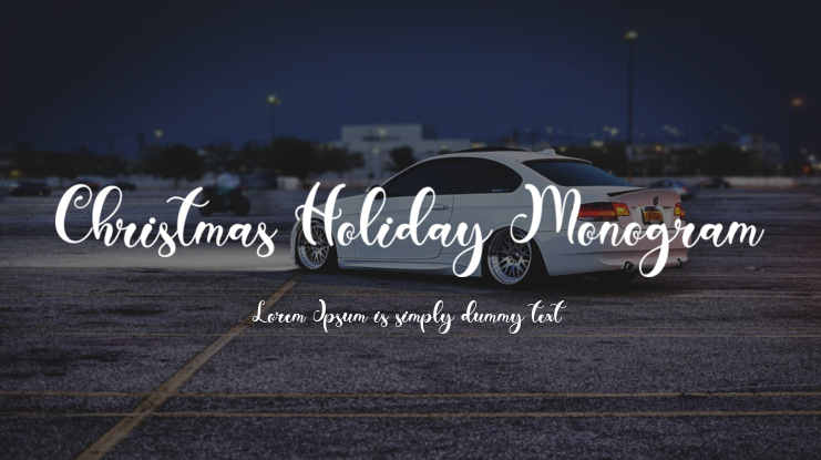 Christmas Holiday Monogram Font Family