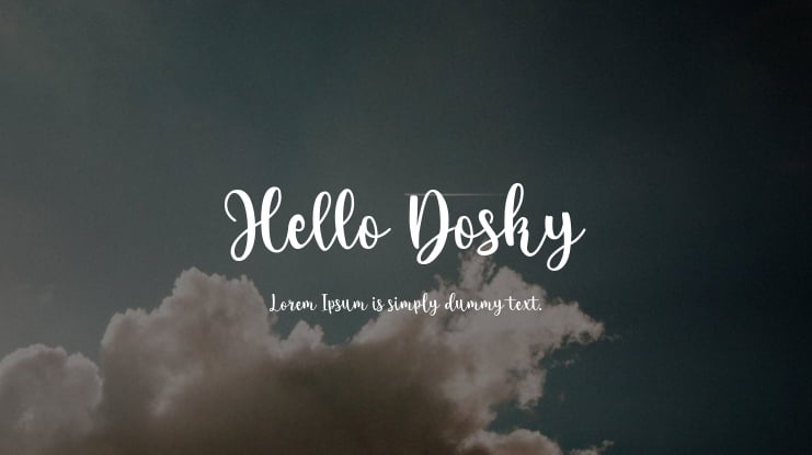 Hello Dosky Font