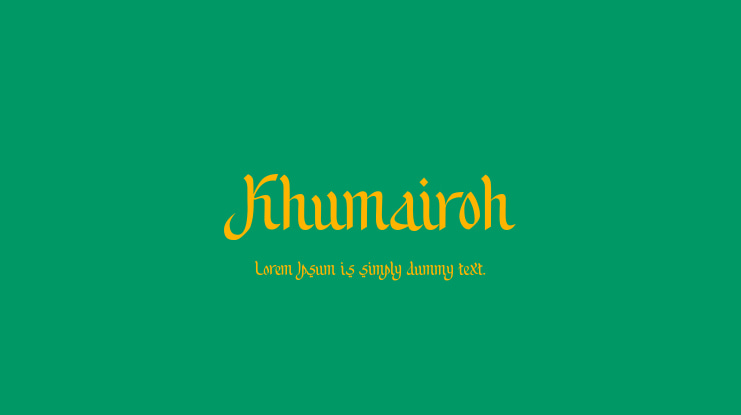 Khumairoh Font