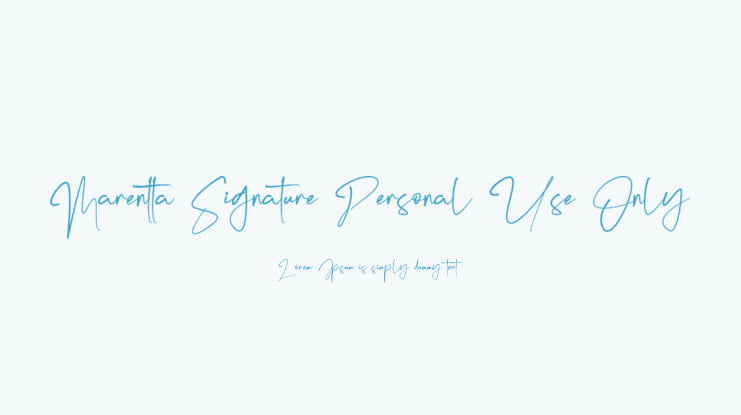 Marentta Signature Personal Use Only Font
