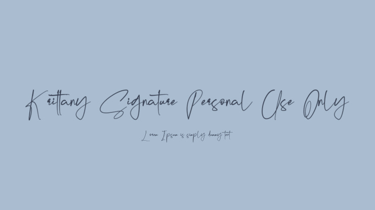 Krittany Signature Personal Use Only Font