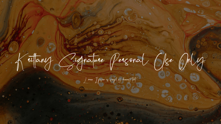 Krittany Signature Personal Use Only Font