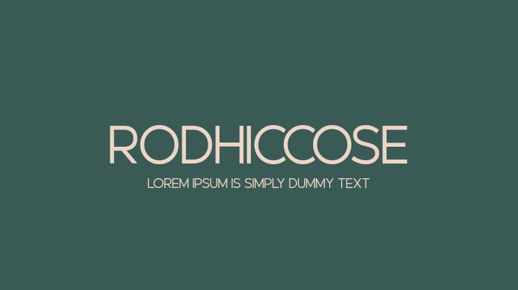 Rodhiccose Font Family