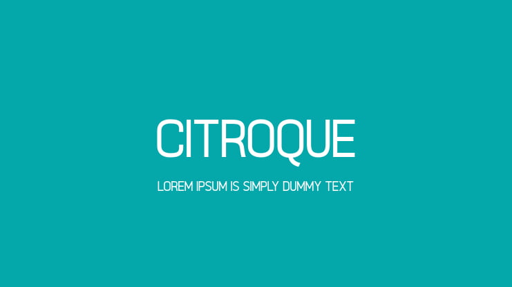 Citroque Font Family