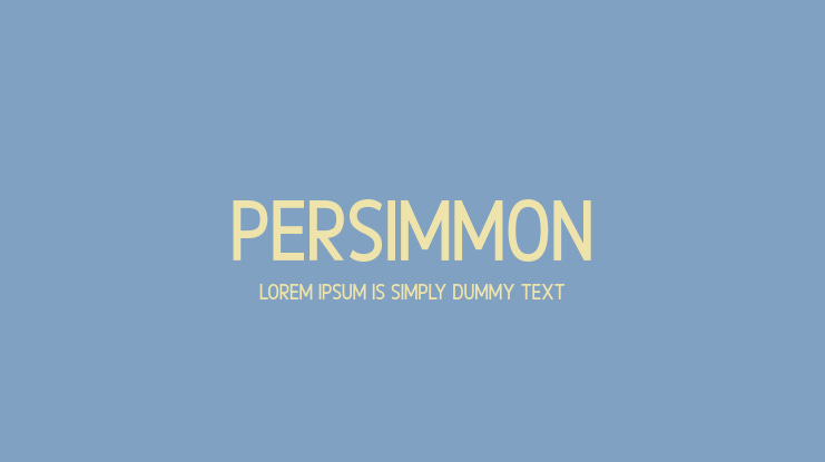 Persimmon Font Family