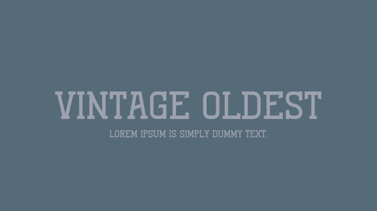 Vintage Oldest Font