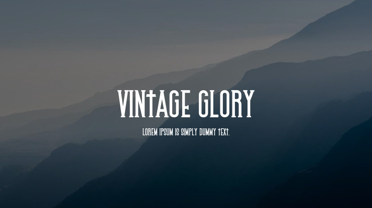 Vintage Glory Font