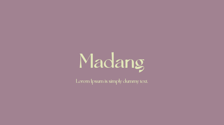 Madang Font