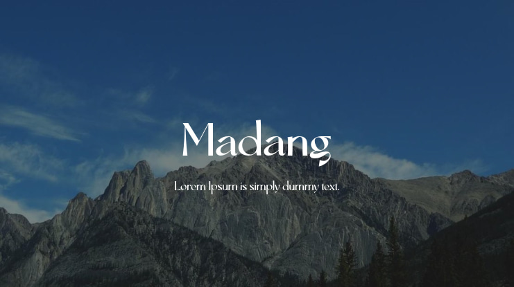 Madang Font
