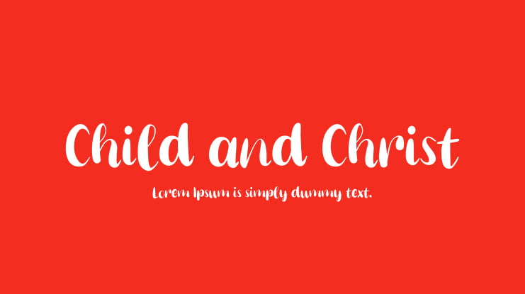 Child and Christ Font