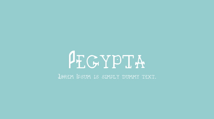 Pegypta Font