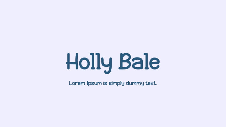 Holly Bale Font