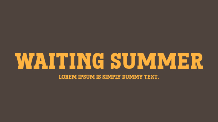 Waiting Summer Font Family