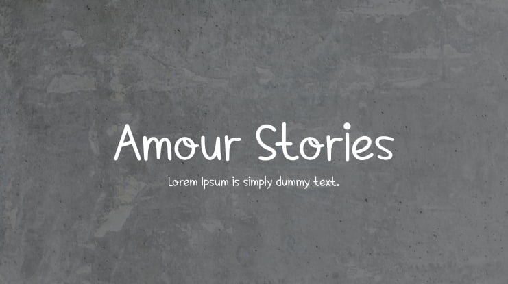 Amour Stories Font