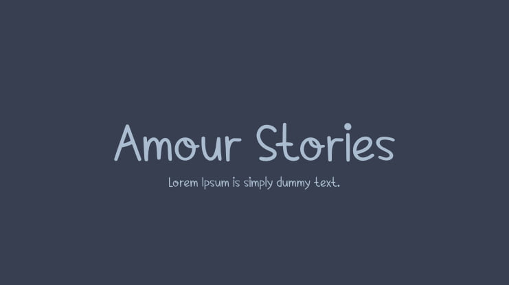 Amour Stories Font